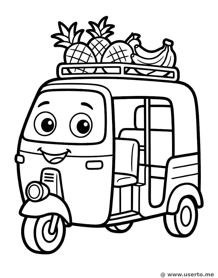 Entrega de Frutas do Tuk-Tuk Feliz