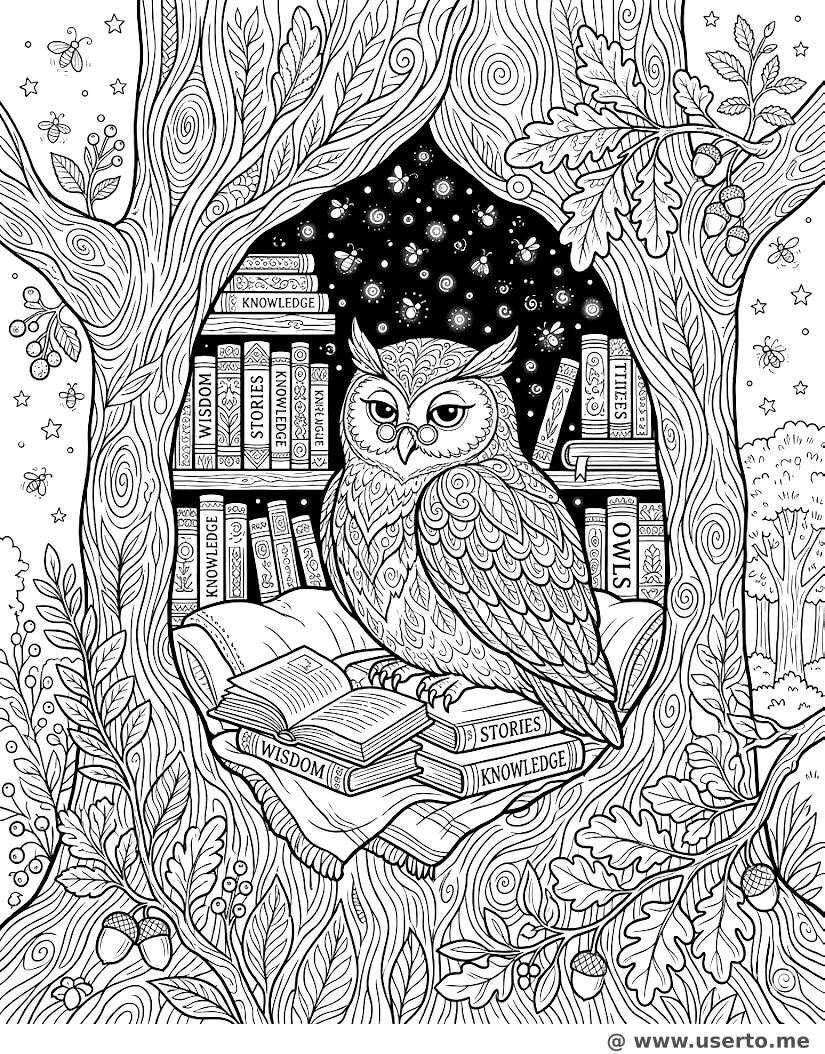 Owl's Enchanted Forest Library