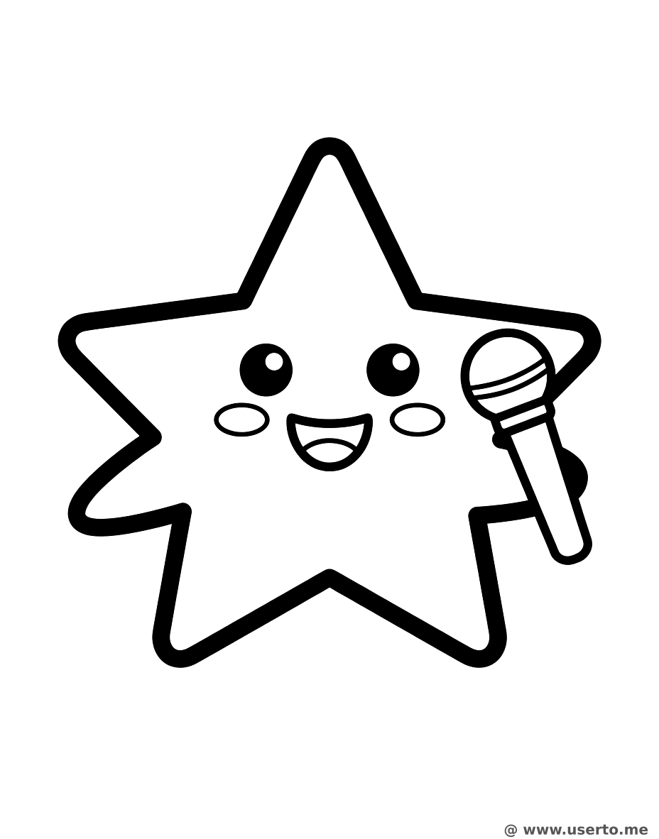 Sparkly Microphone Star