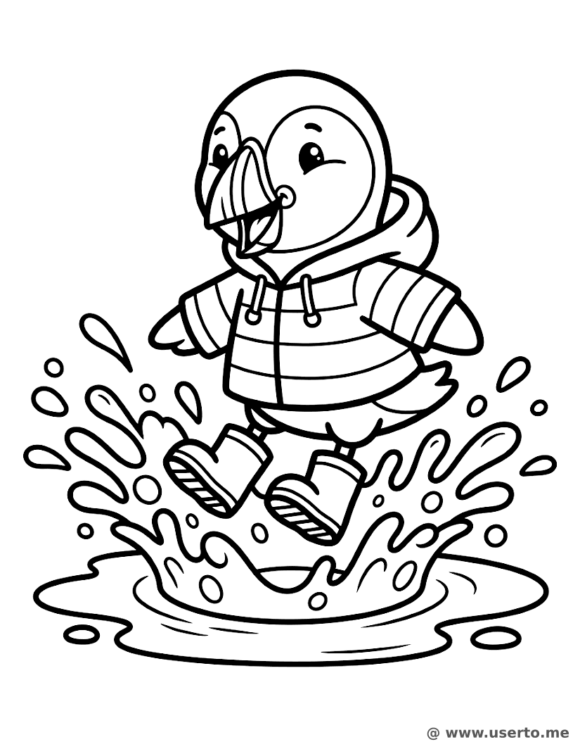 Puffin's Rainy Day Puddle Jump
