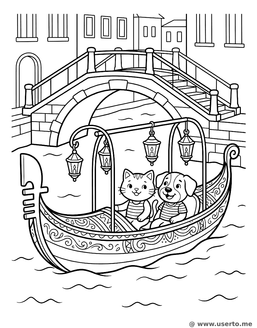 Venezianische Laternen-Gondel