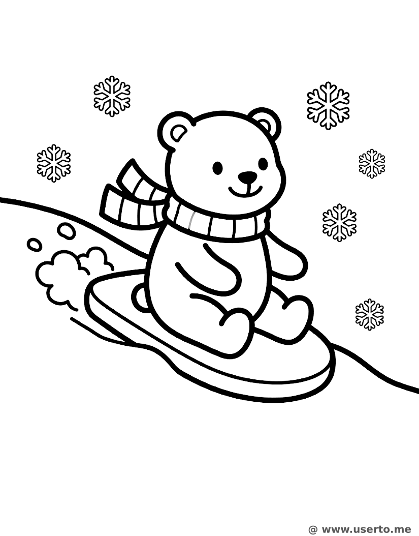 아기 북극곰의 얼음 미끄럼틀 모험