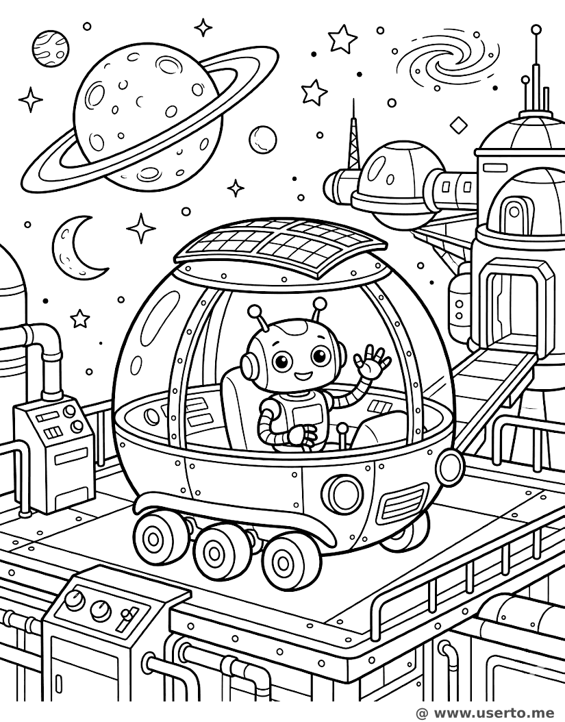 Solar Bubble Car in Space