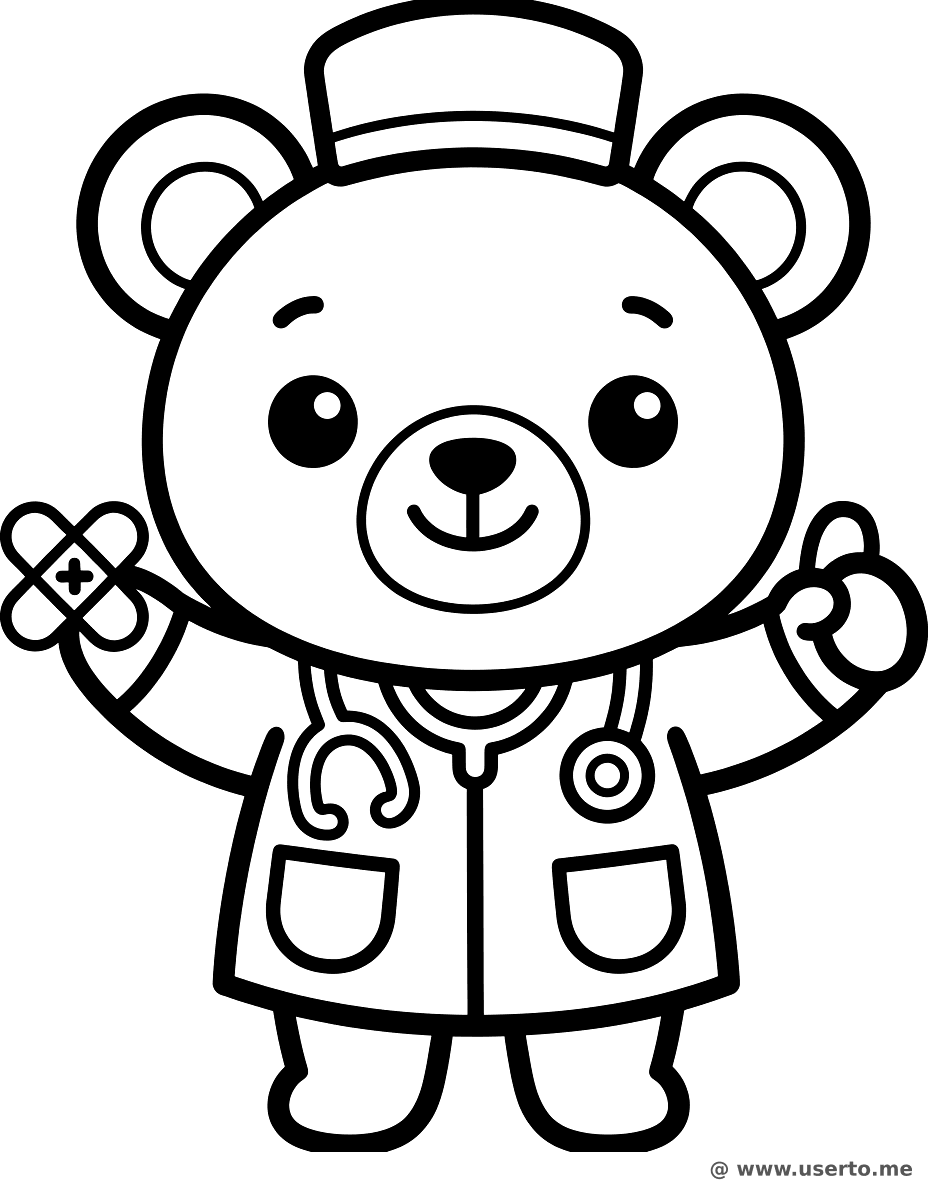 의사 선생님 곰