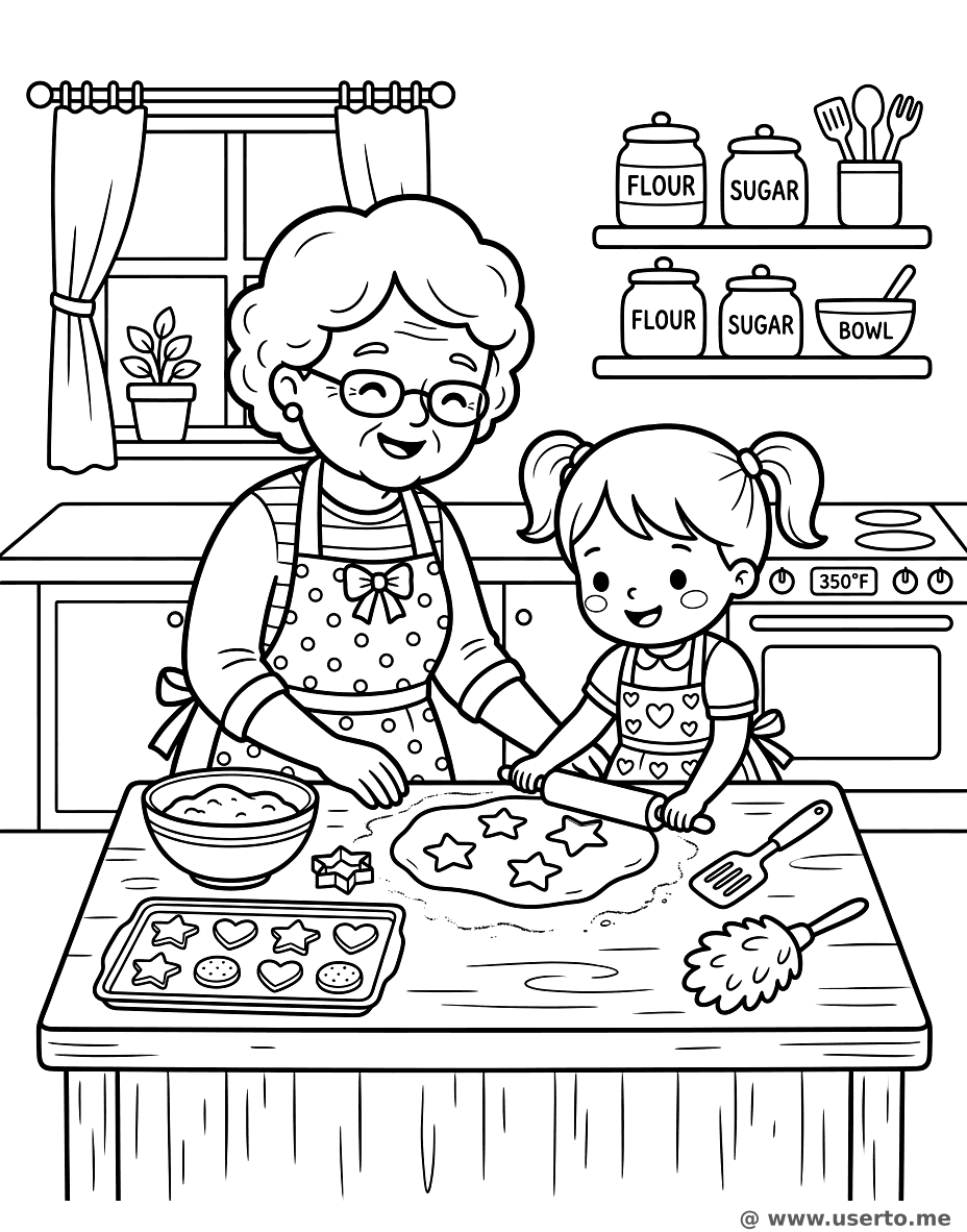 할머니와 쿠키 굽기