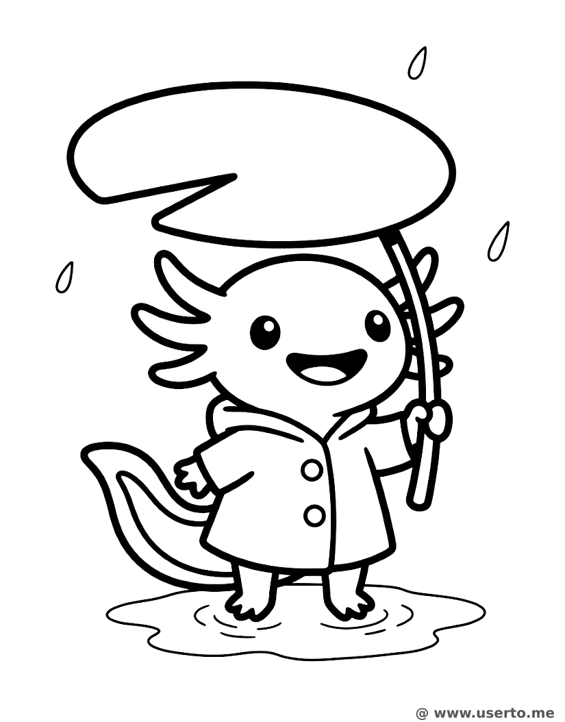 Axolotl's Rainy Day Stroll