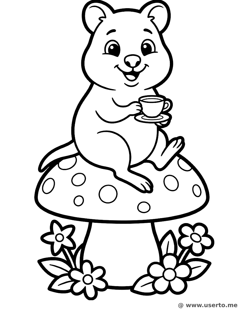 La Hora del Té del Quokka en el Bosque