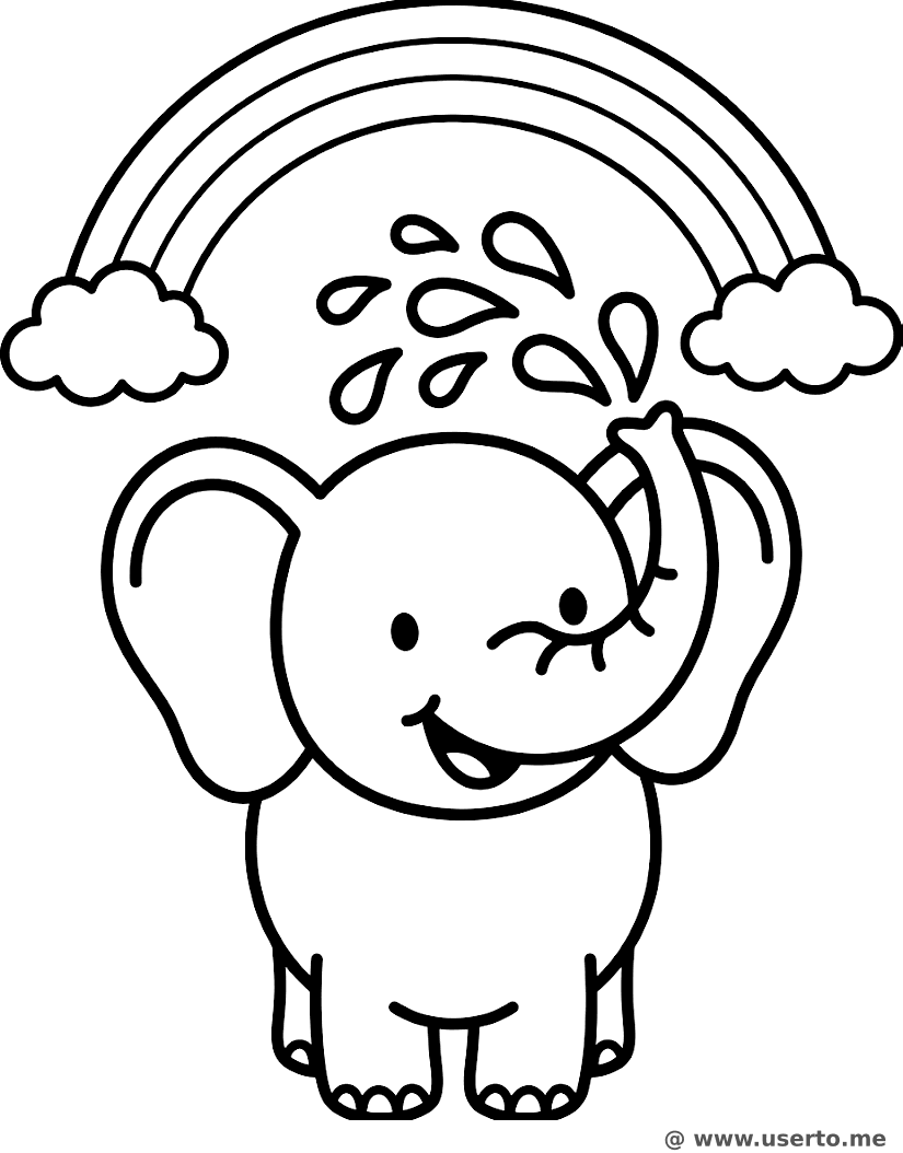 O Banho de Arco-Íris Mágico do Elefante