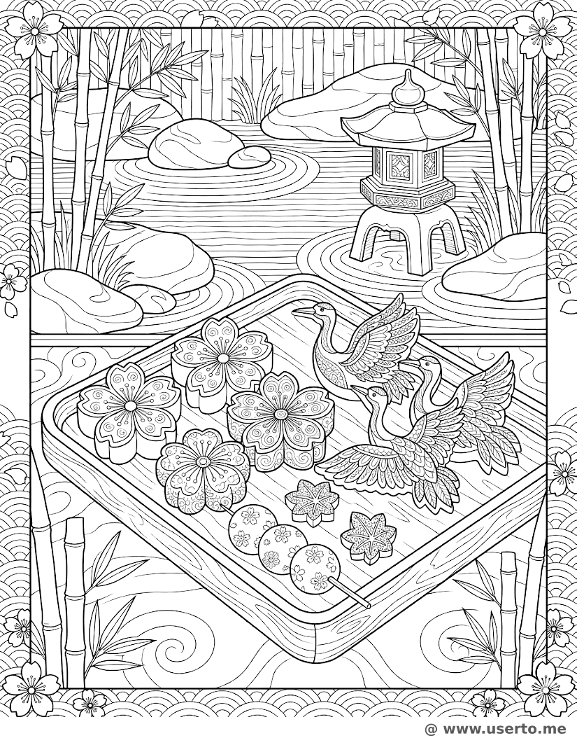 Jardín Zen de Wagashi Encantado