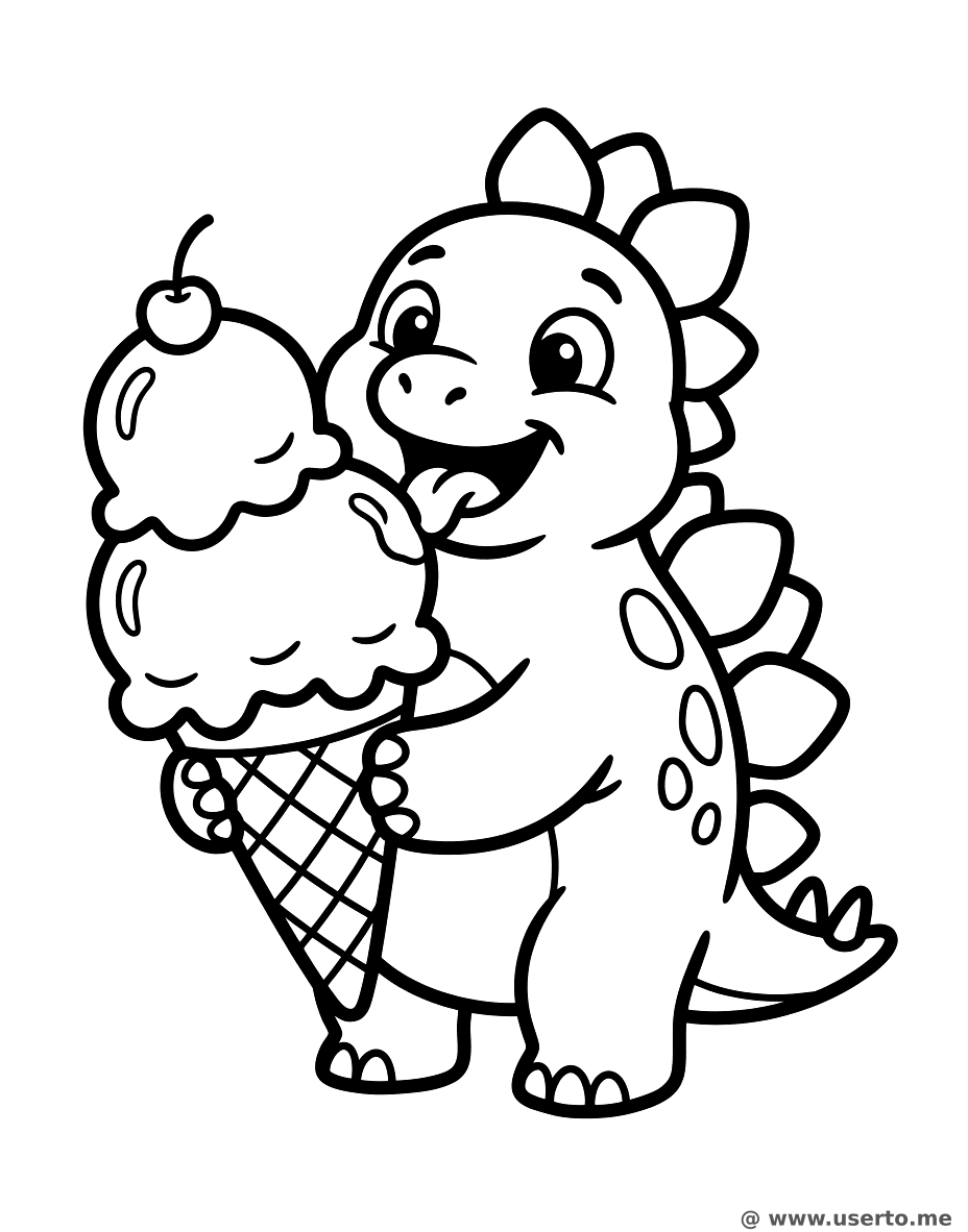 Stego Eating Ice Cream