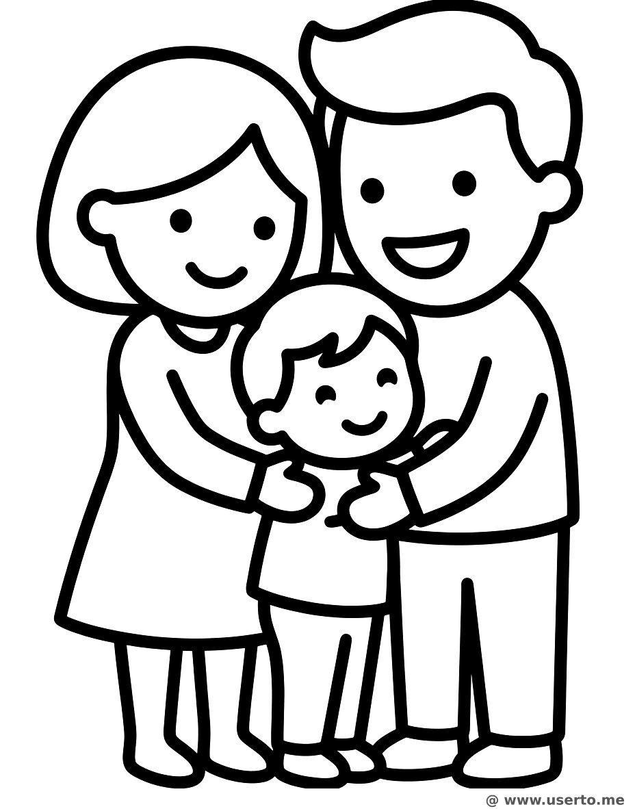 사랑 가득 가족 포옹