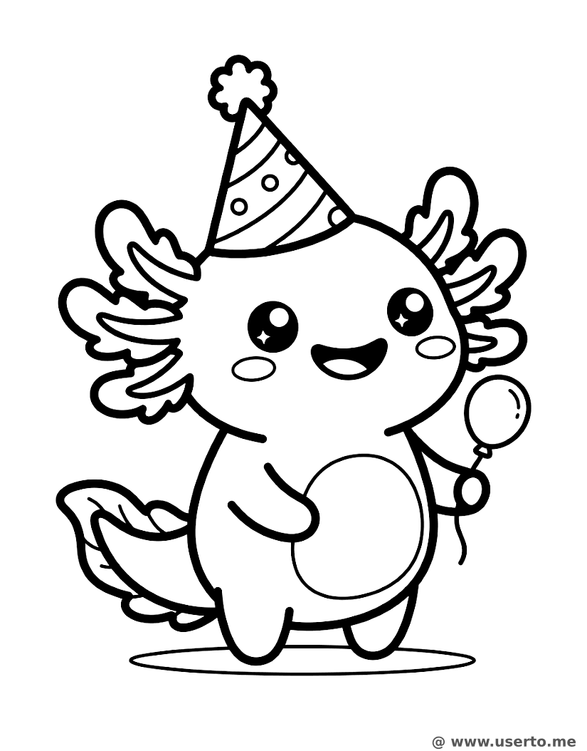 La fiesta de cumpleaños del ajolote gordito