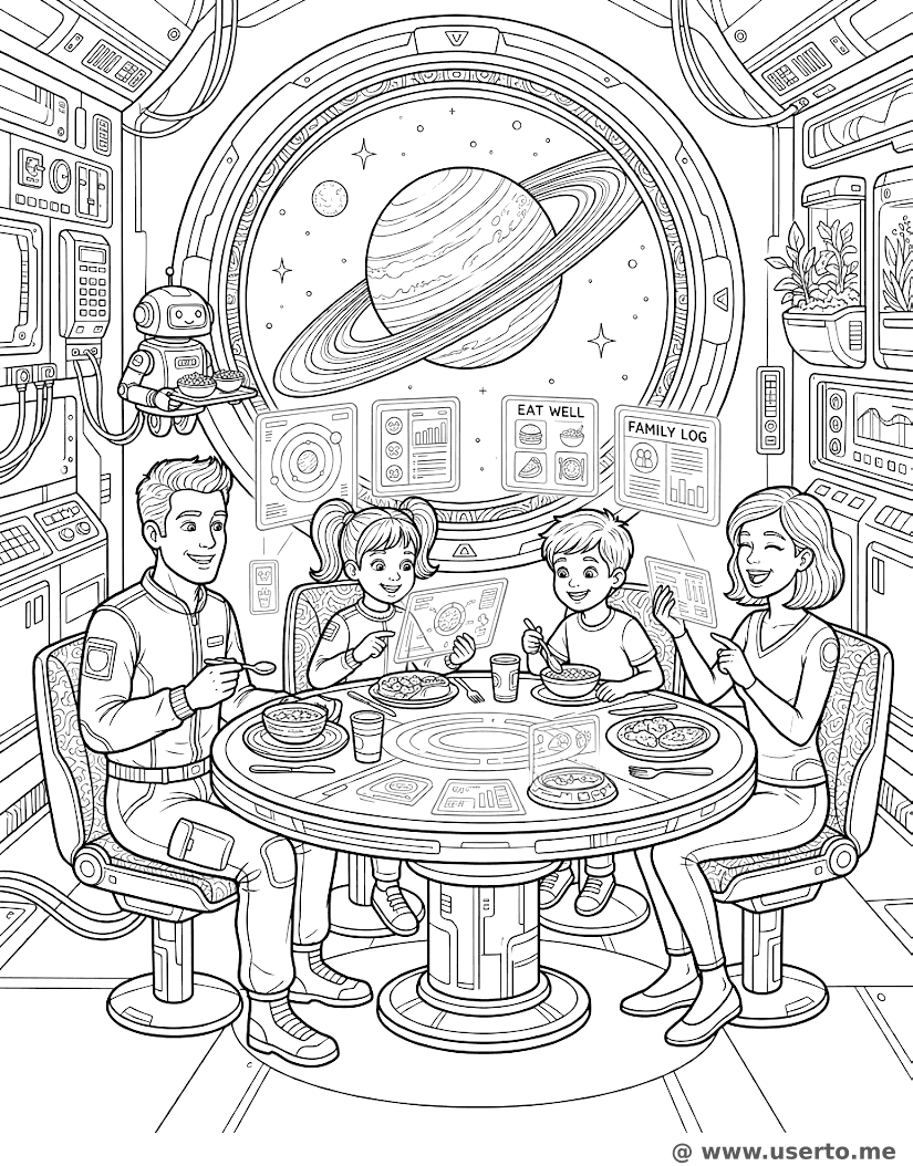 ¡Cena en una nave espacial!