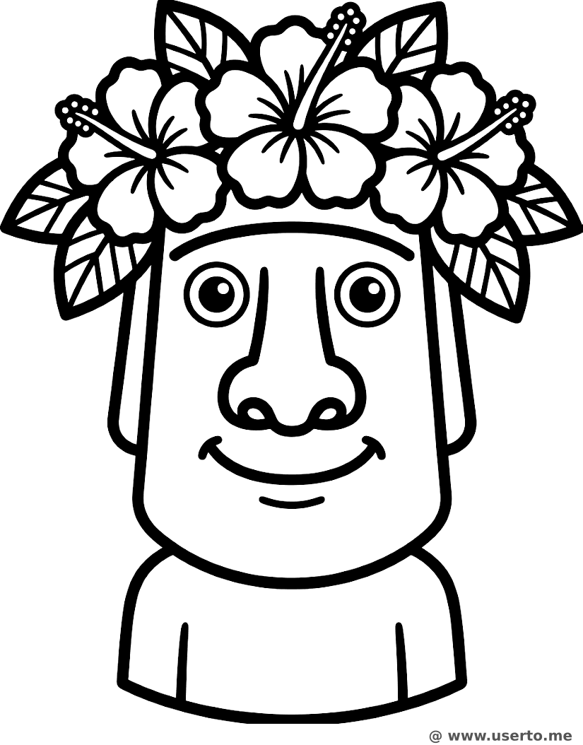 Smiling Moai's Flower Crown