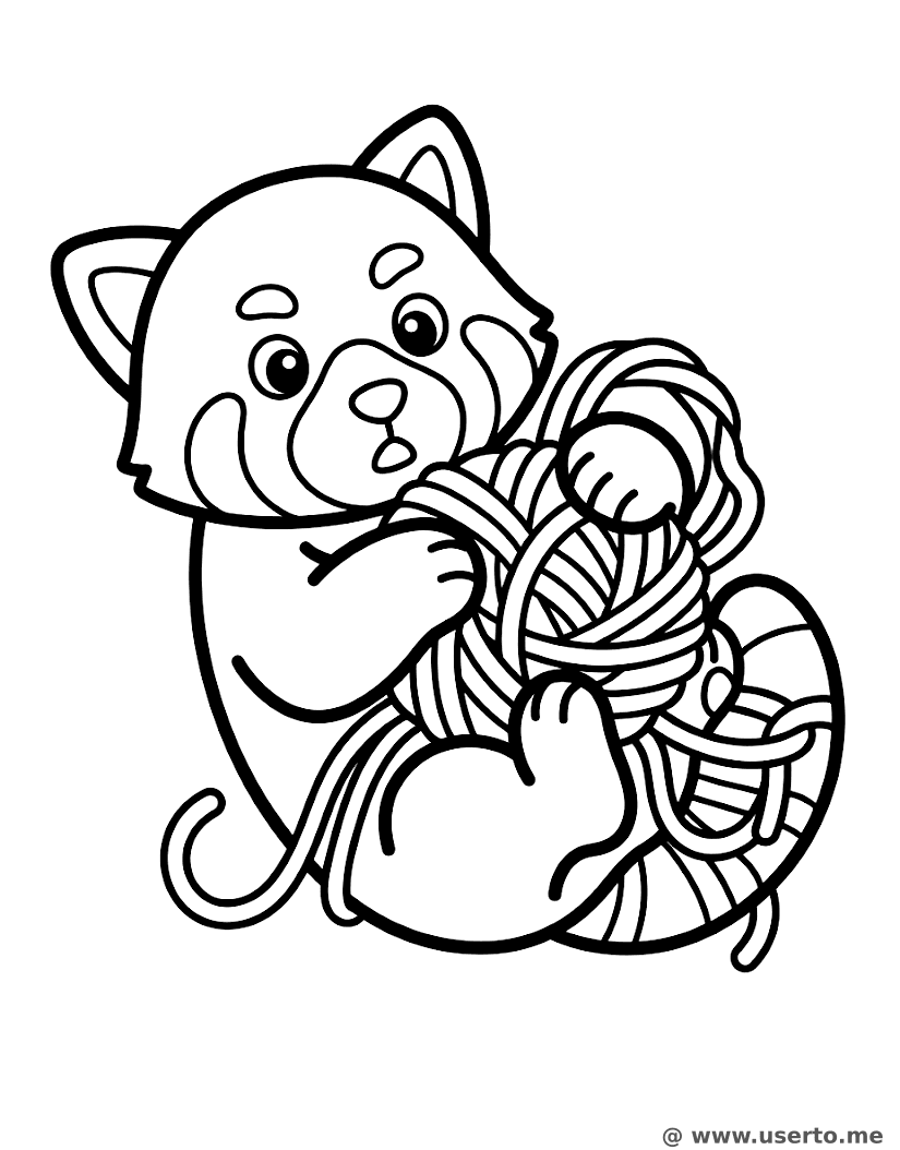 Red Panda's Yarn Tangle