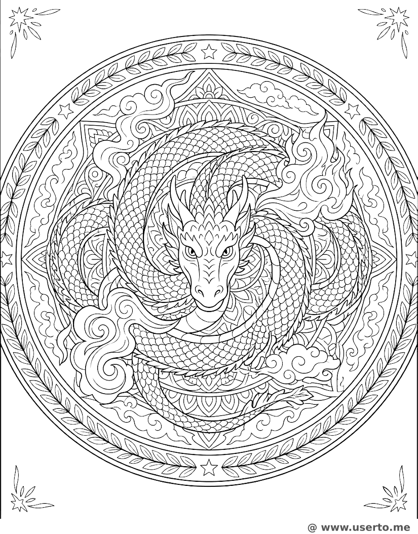 고대 용 비늘 모자이크