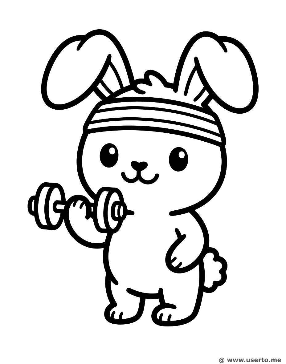 튼튼한 토끼의 역기 들기