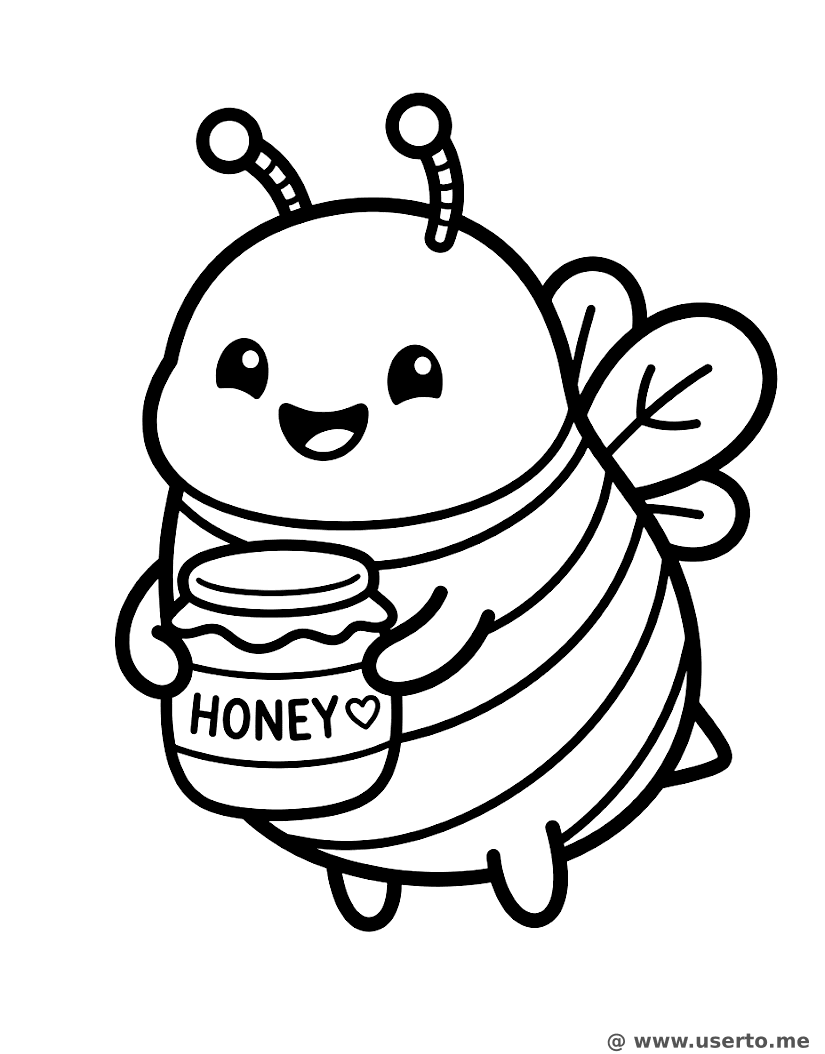 El tarro de miel de la abejita feliz