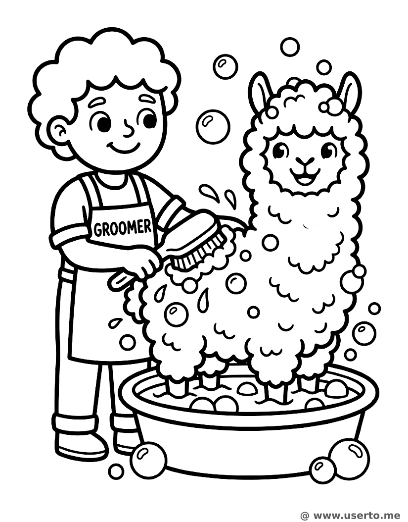 Der sanfte Lama-Friseur