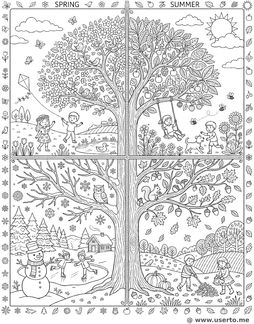 El árbol mágico de las estaciones