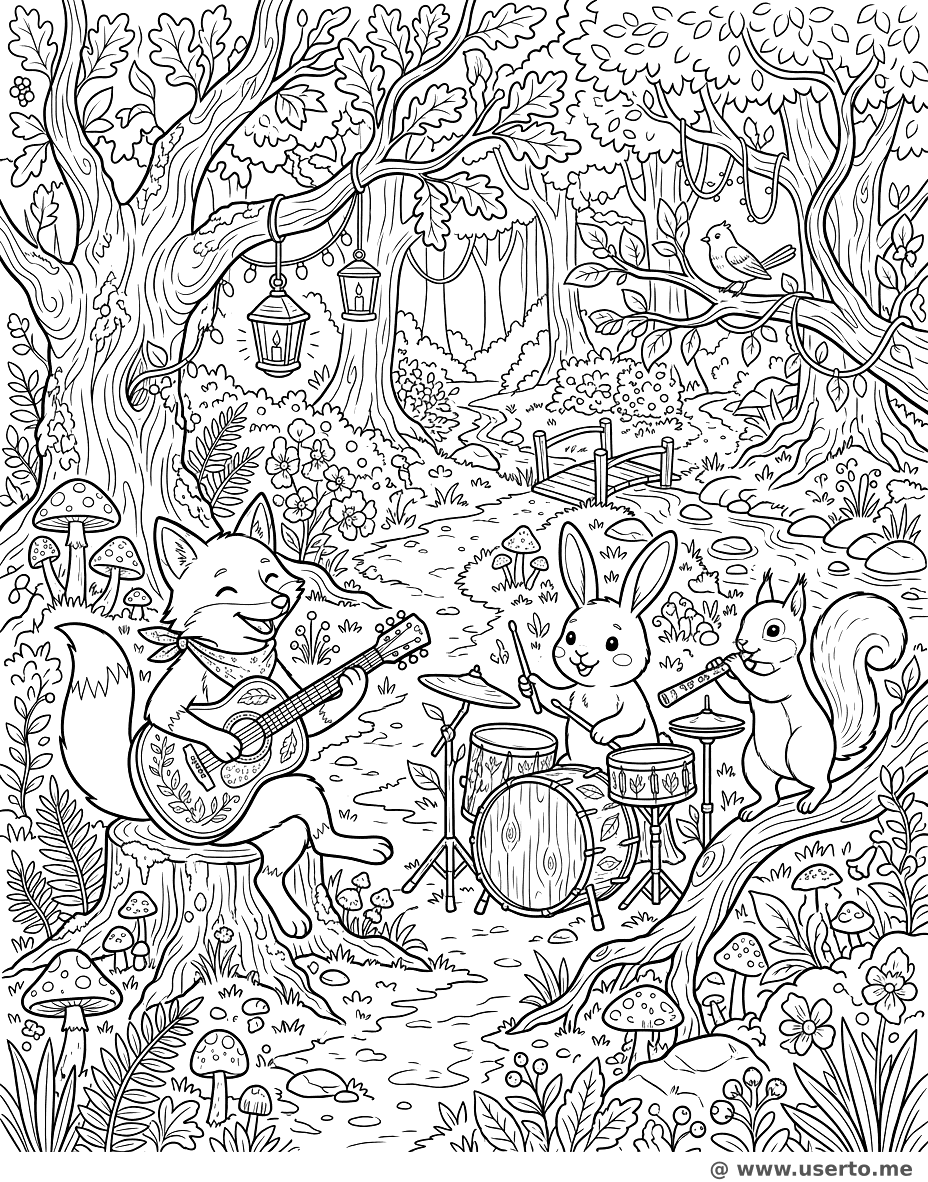 숲속 동물 음악대