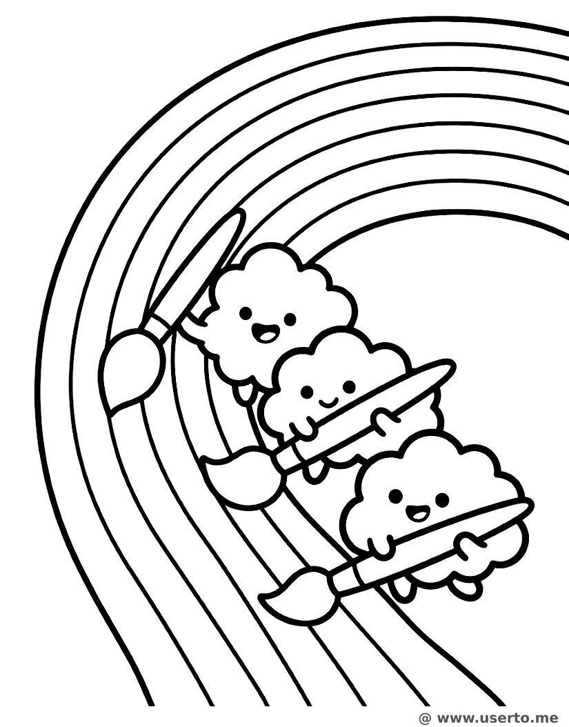 Rainbow Painting Cloud Sprites