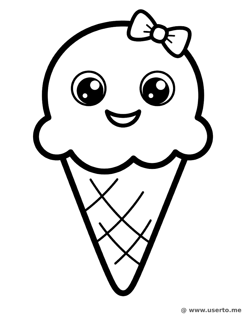 Sorvete Feliz e Sorridente