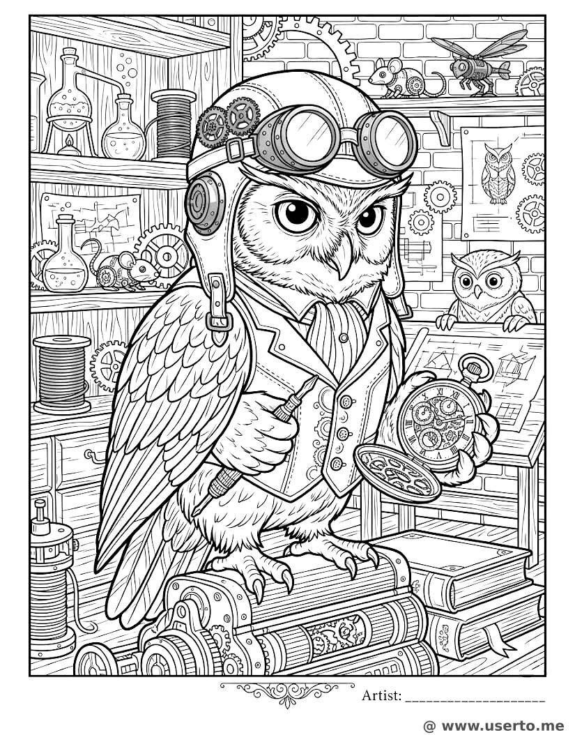 The Clockwork Inventor Owl