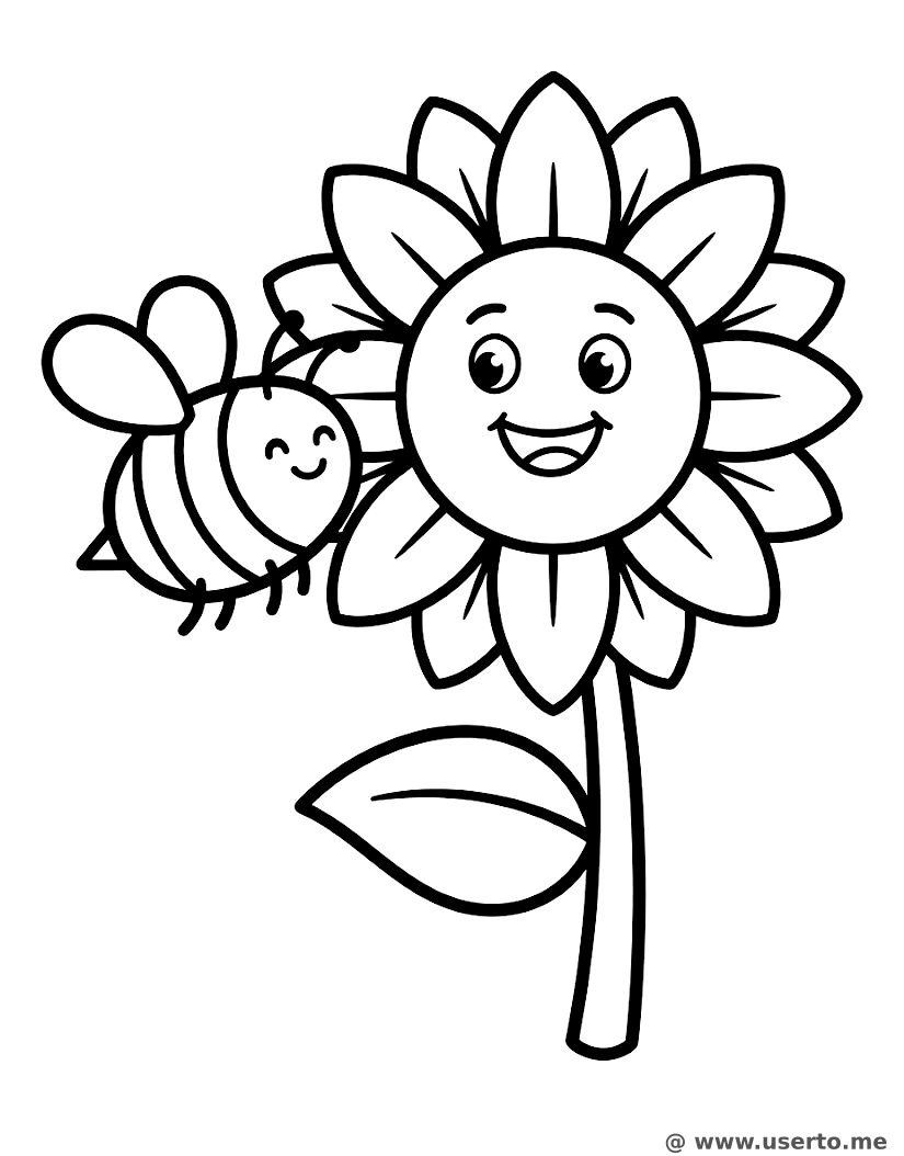 폴짝폴짝 꿀벌과 해바라기