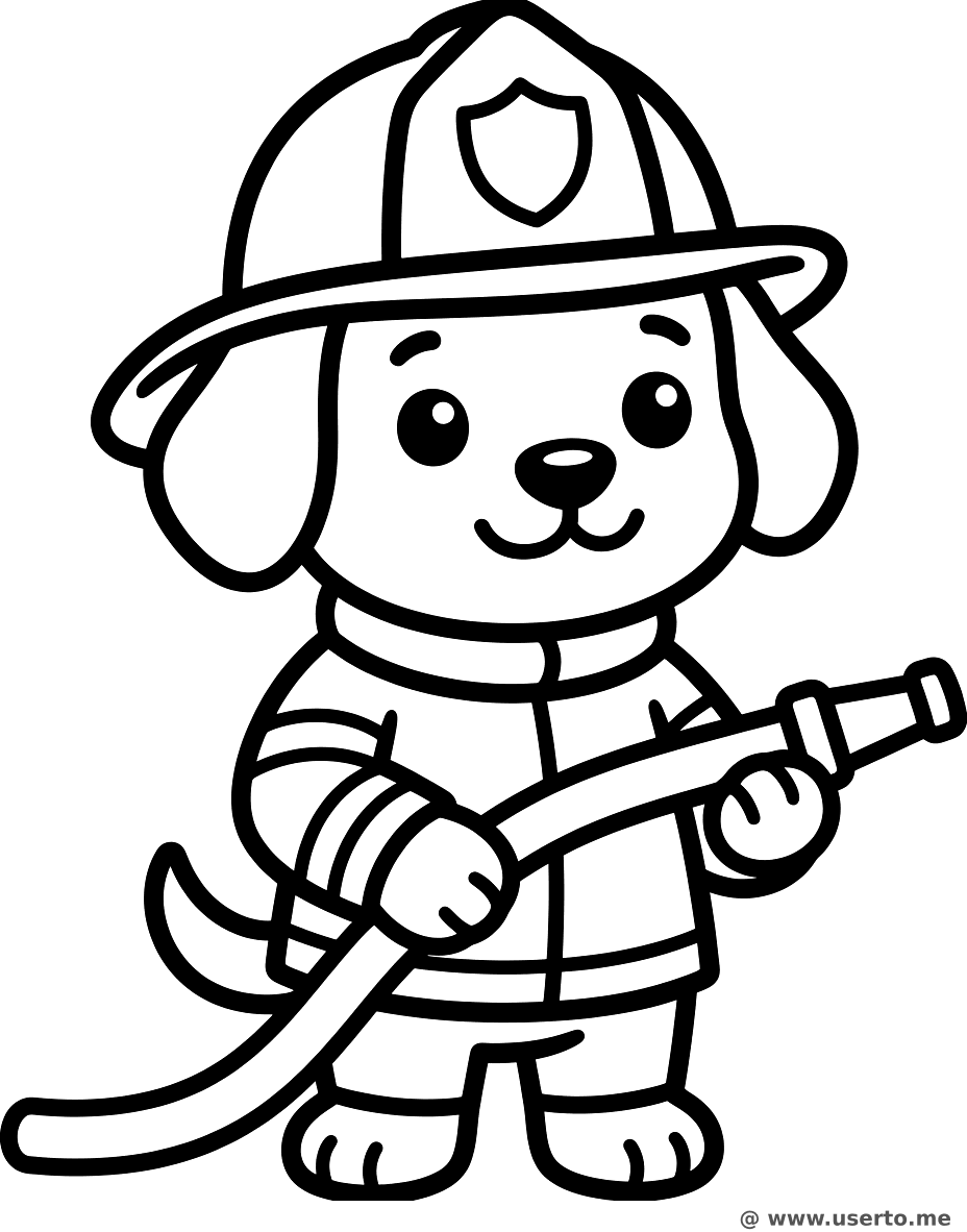 Brave Firefighter Puppy