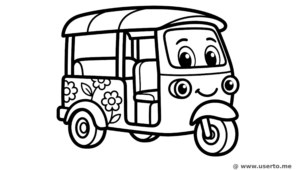 El alegre Tuk-Tuk tailandés