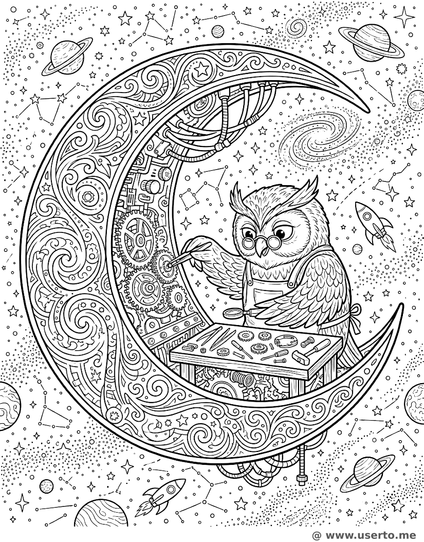 Owl's Celestial Clockwork