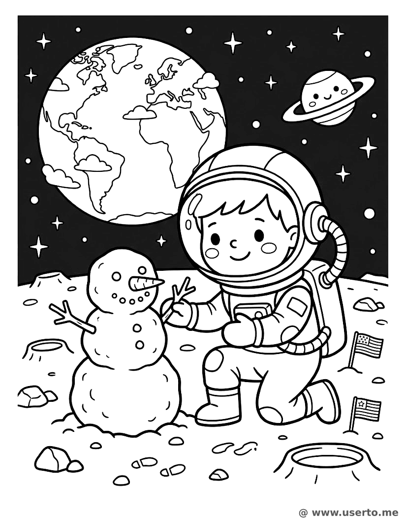 O Boneco de Neve Lunar do Astronauta