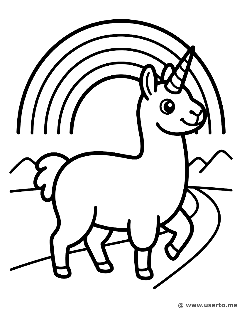 La Llamacornio Excursionista del Arcoíris