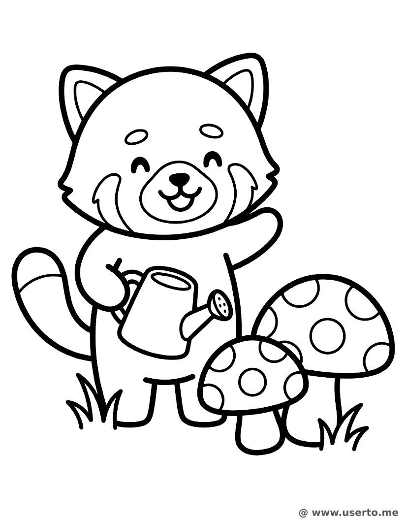 El Jardín de Setas del Panda Rojo