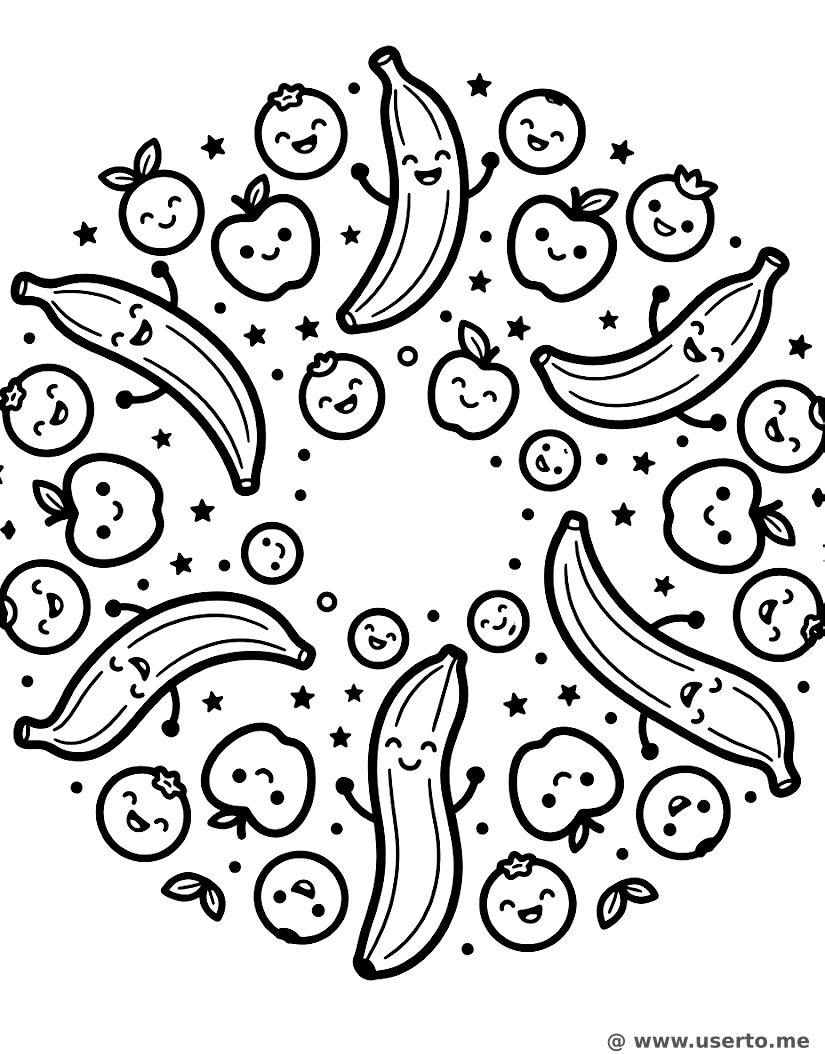 Caleidoscópio de Frutas Dançantes