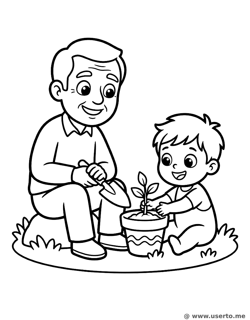 Der kleine Gärtner und sein Opa