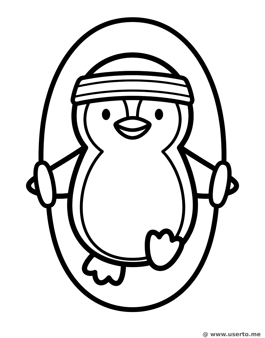 줄넘기하는 펭귄