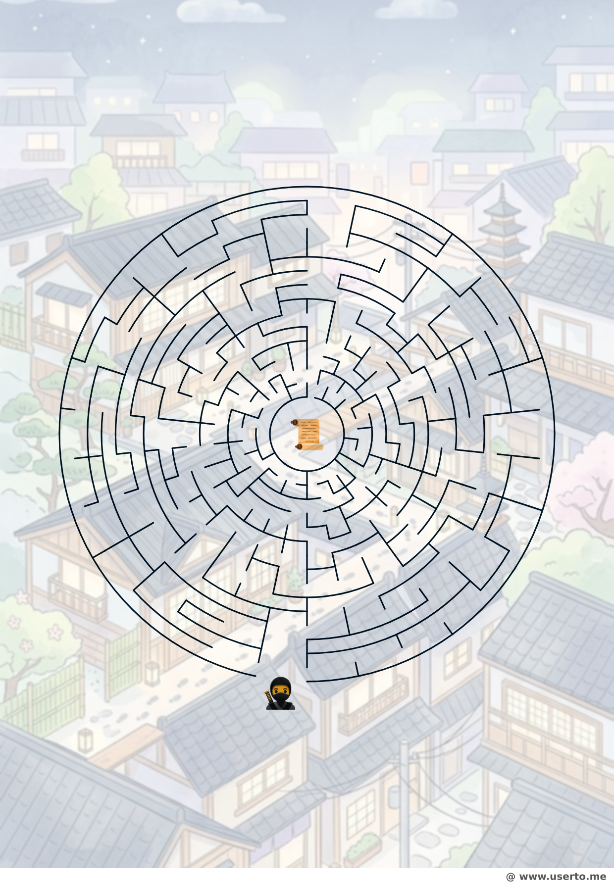 Ninja-Schleichpfad auf den Dächern