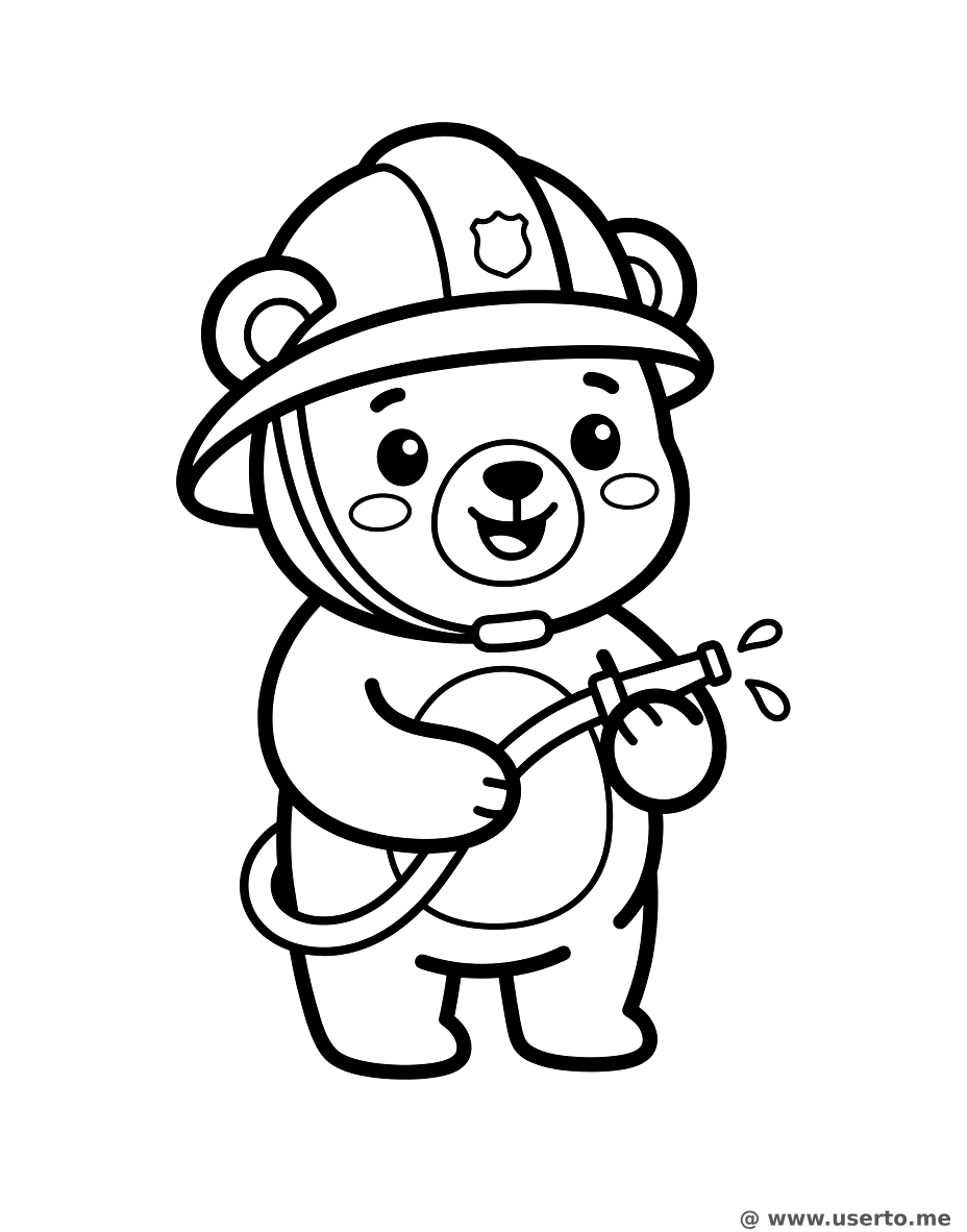 Firefighter Baby Bear