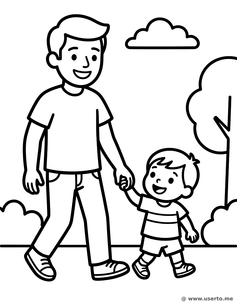 아빠랑 산책해요