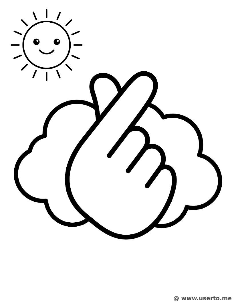 Nubes de Corazón de Dedos