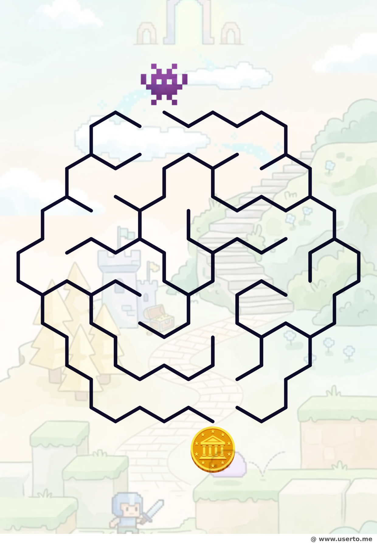 Fuga do Herói Pixel de 8 Bits