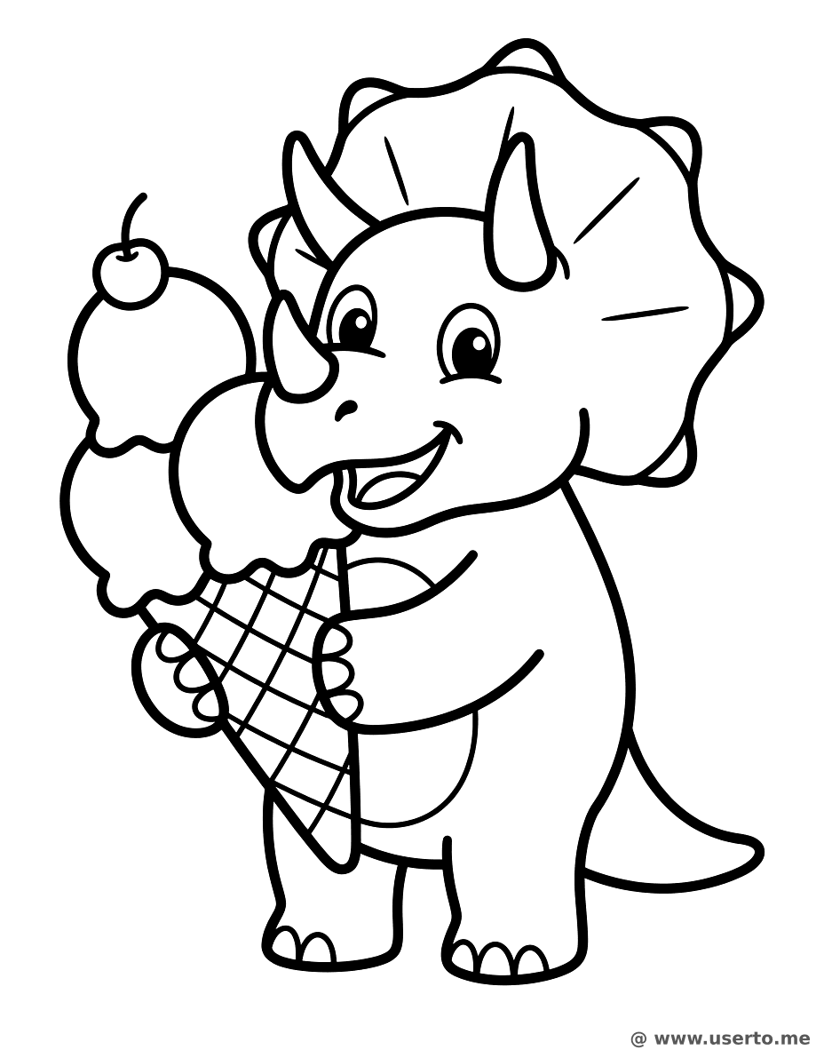 아이스크림 먹는 공룡