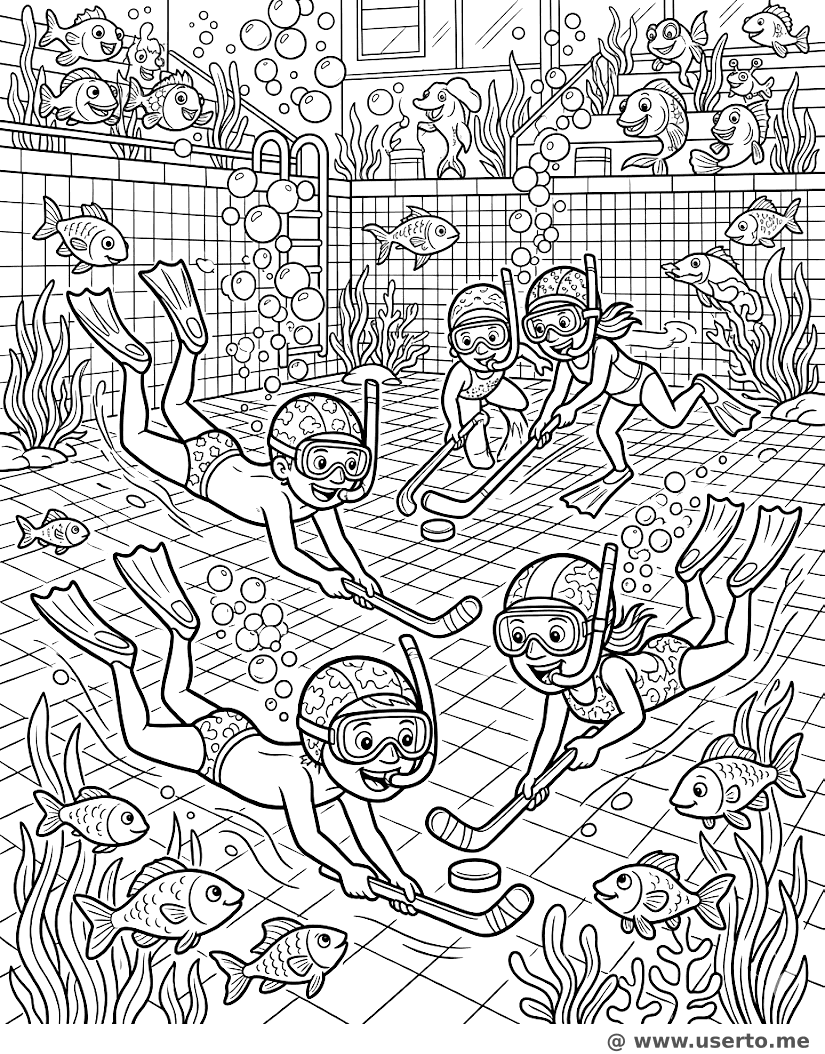 Underwater Hockey Deep Sea Match