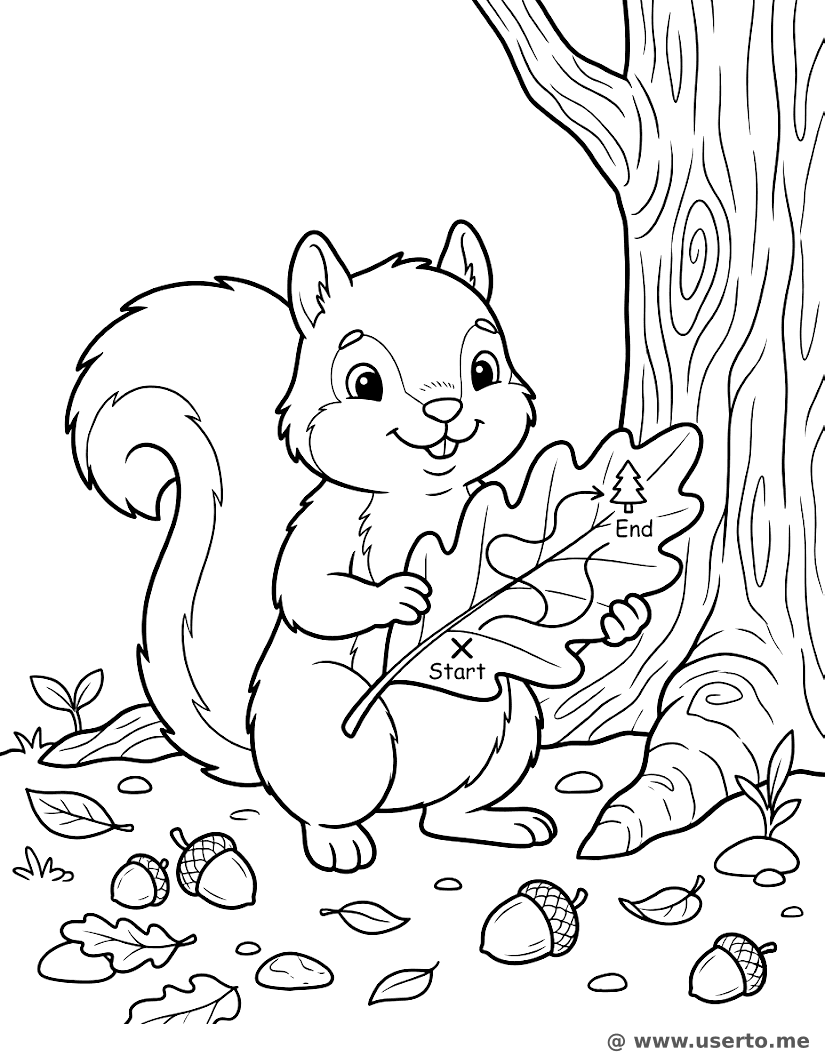Squirrel's Acorn Treasure Map