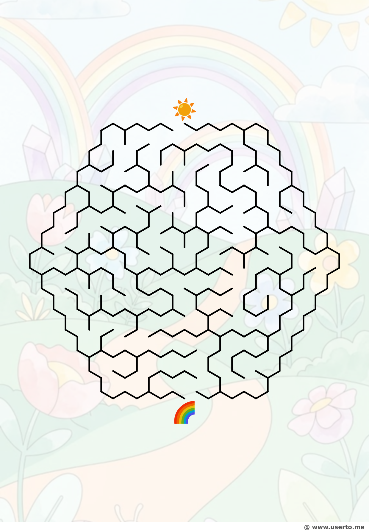 햇살의 무지개 프리즘 정원