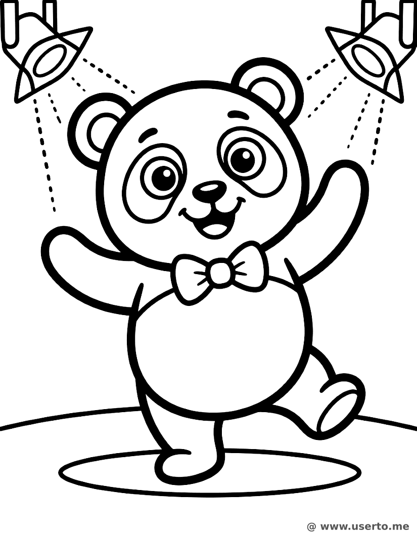 O passo de dança maneiro do Urso Panda