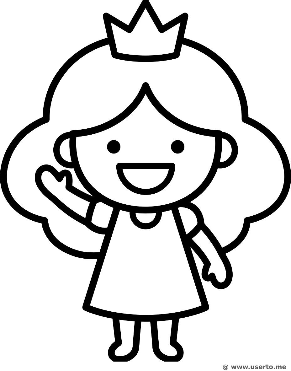 Friendly Waving Princess