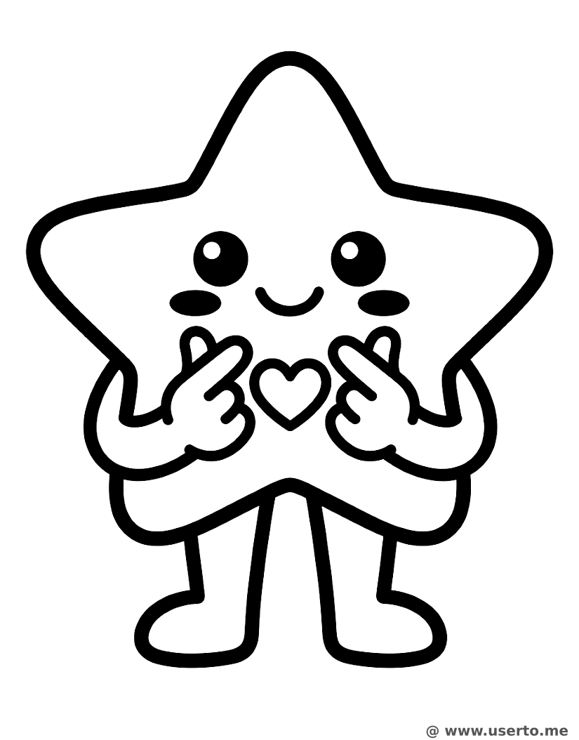 A Estrela Feliz do Coração de Dedo
